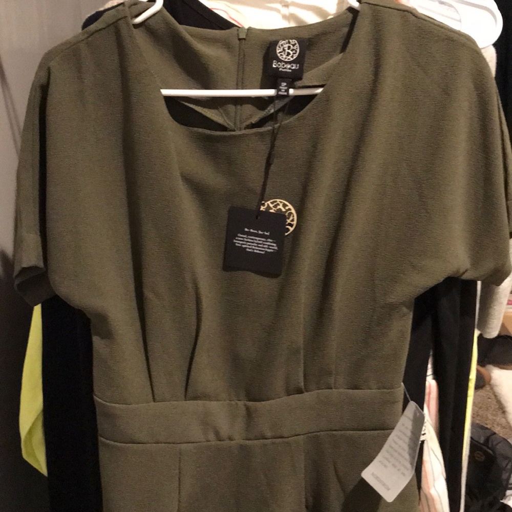 Bobeau Olive Green Short Dress, NWT - Picture 6 of 9